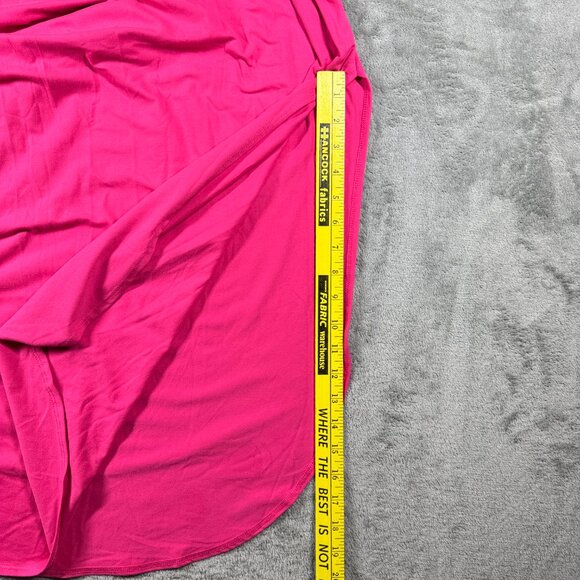 LTX Sportswear S Fuchsia V-Neck Short Sleeve Stretch Casual Dress - Picture 12 of 13